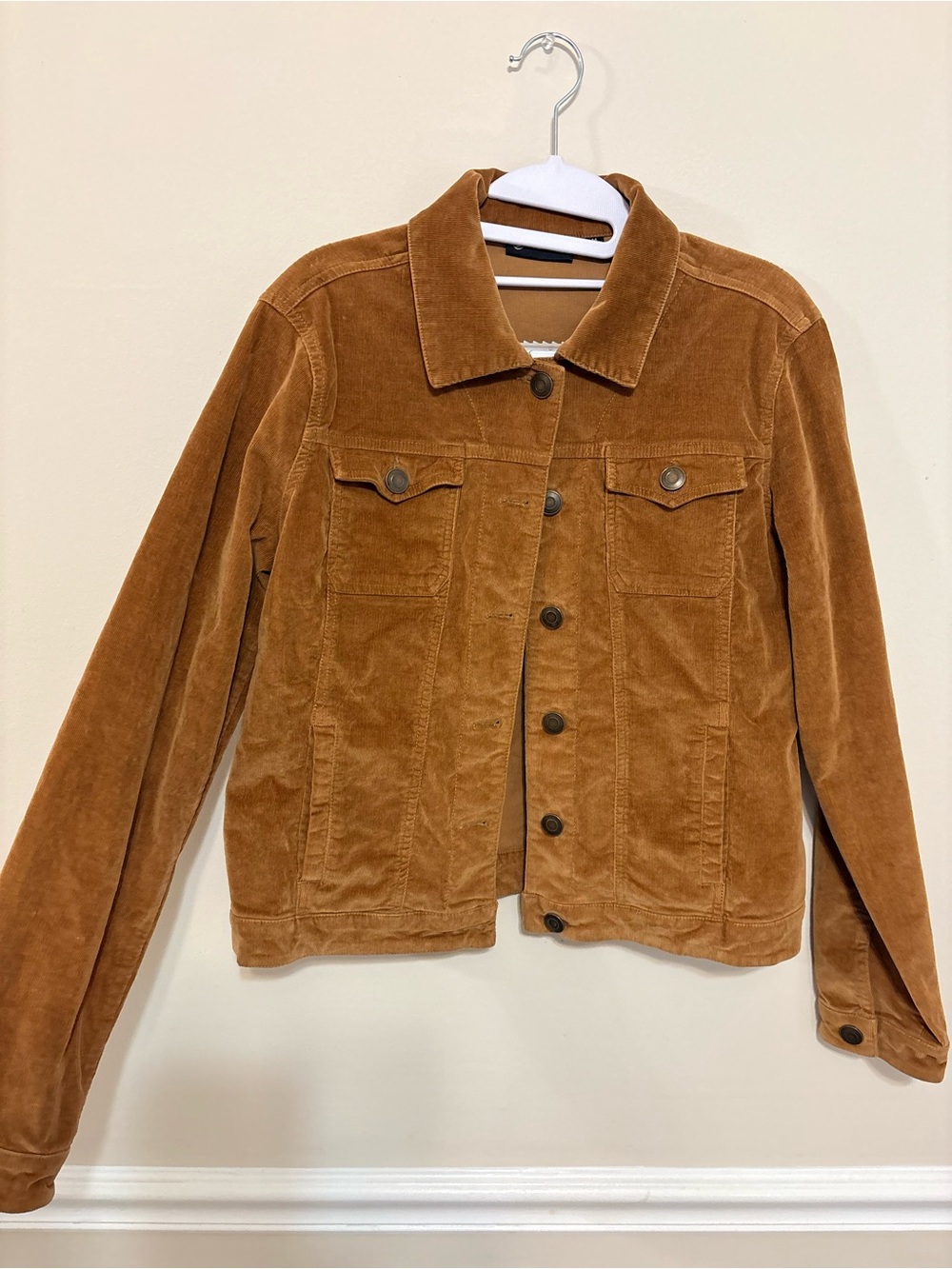 Versona Corduroy Trucker Jacket - Camel Brown